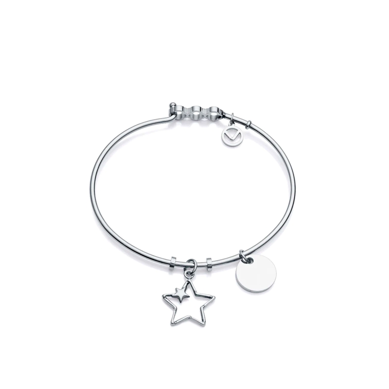 Pulsera Viceroy Kiss de acero con colgante estrella y dream 1447P01000