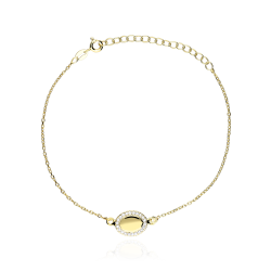 Pulsera plata primera ley con circonitas  Sce 