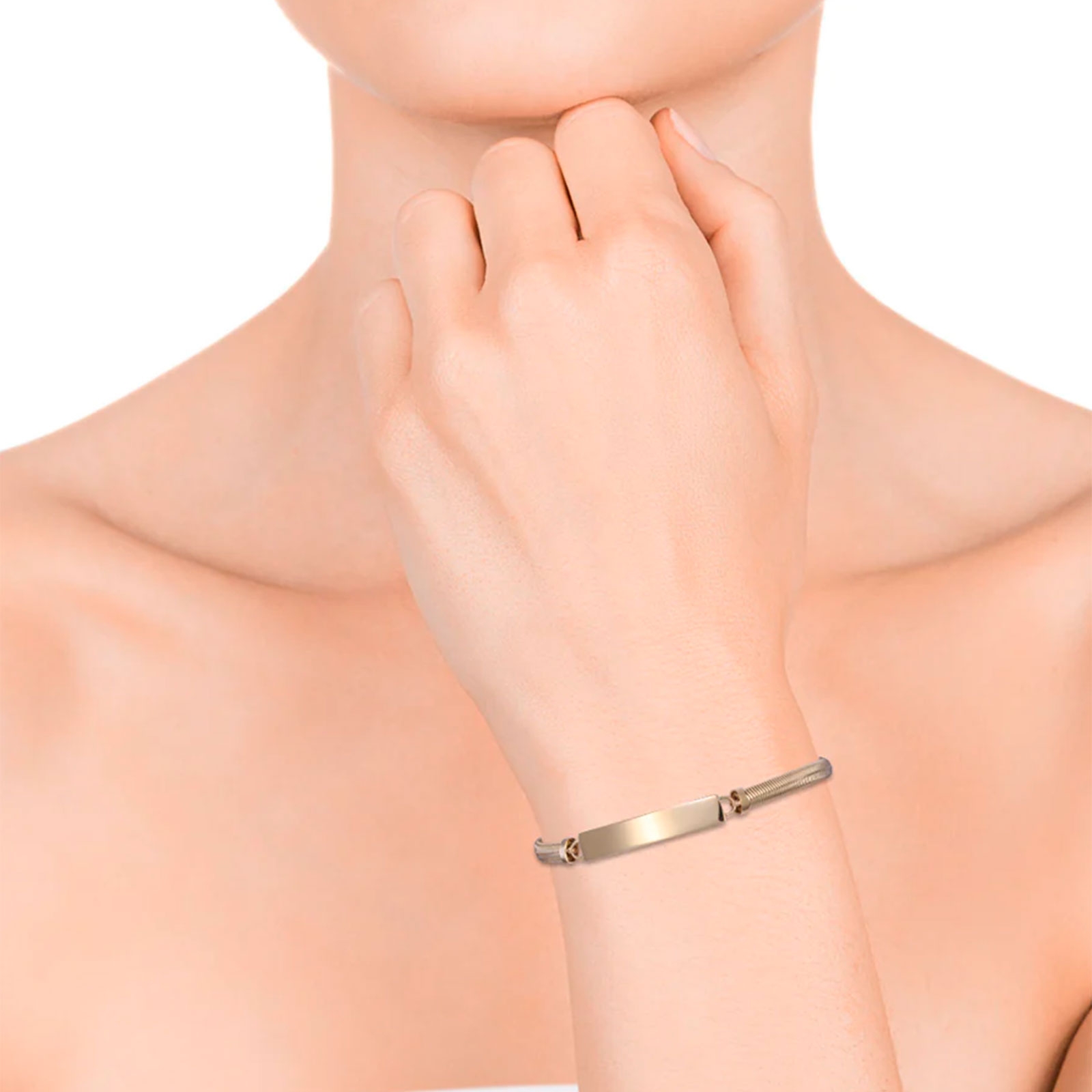 Bracciale Uomo Zancan Acciaio Dorato Zirconi Neri EHB402