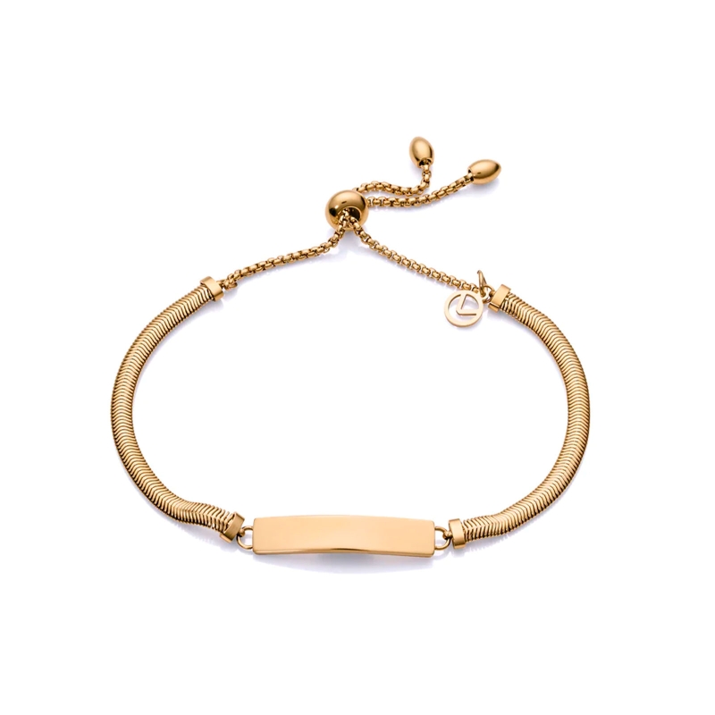 Pulsera Viceroy Air de acero ajustable con placa en Ip dorado 1460P01012