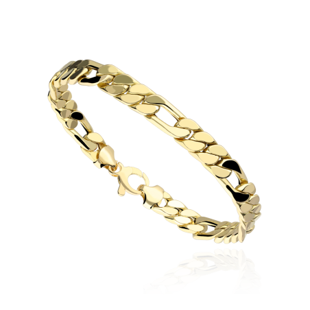 Pulsera Oro 18k Eslabón 3x1 21cm "Ray"