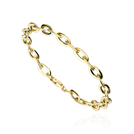Pulseras Oro 18k eslabones ovales "Loa"