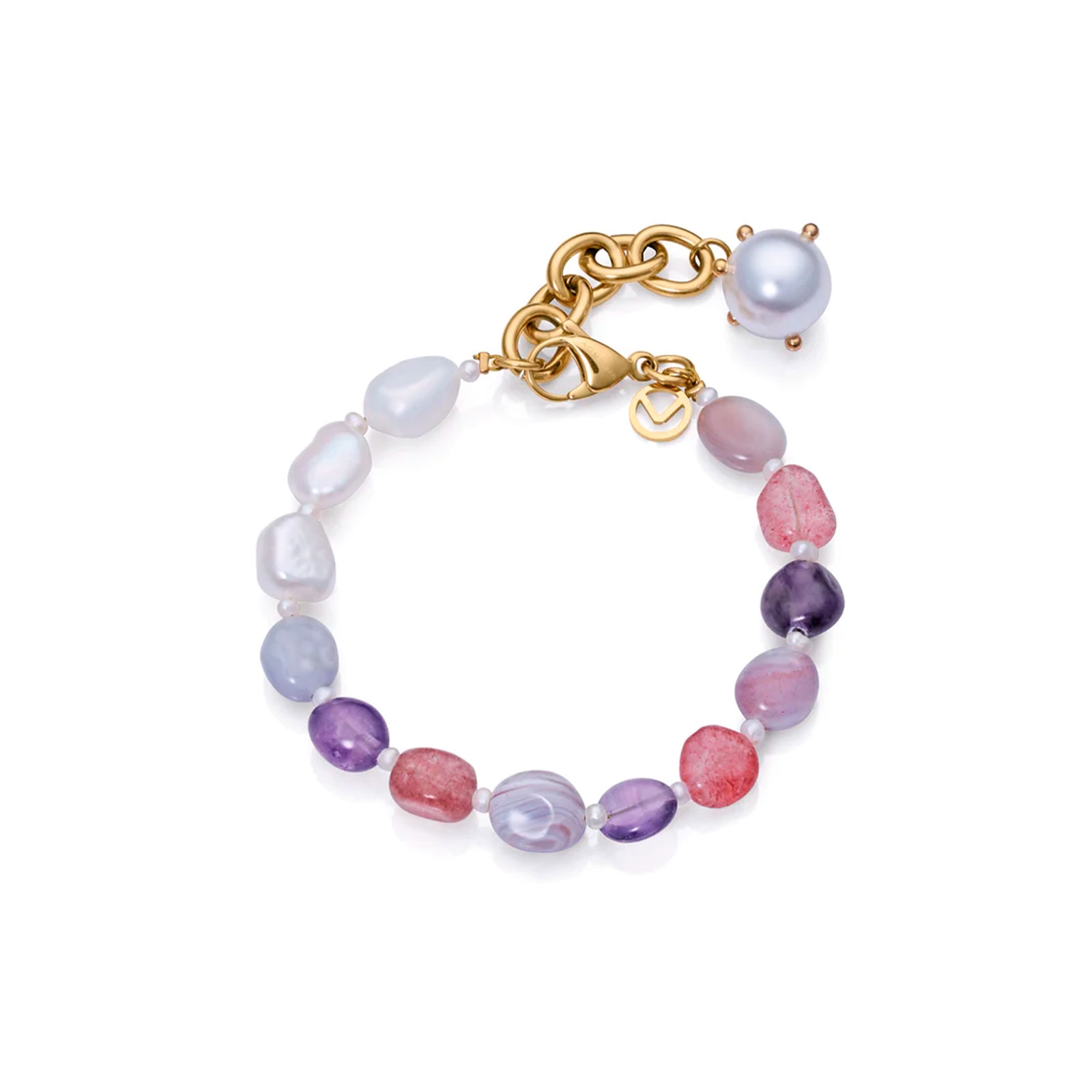 VICEROY - 14075P01019 - Pulsera Fashion de acero e ip dorado con piedras para mujer - 14075P01019