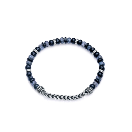 Pulsera Viceroy Air de acero con piedras naturales en negro 14060P01010