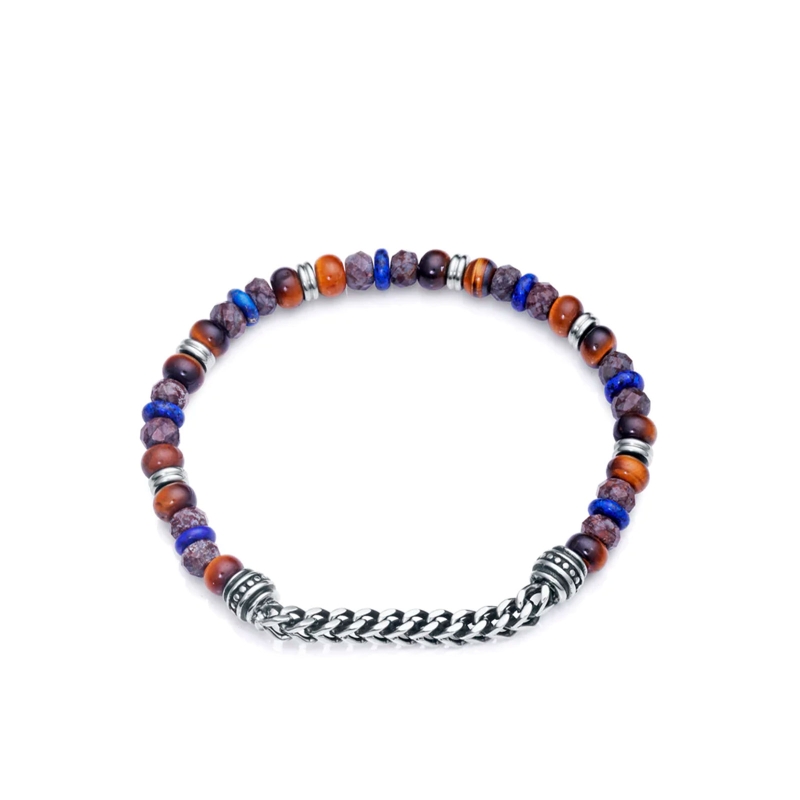 Pulsera Viceroy Air de acero con piedras naturales de colores y cadena de acero 14060P01019