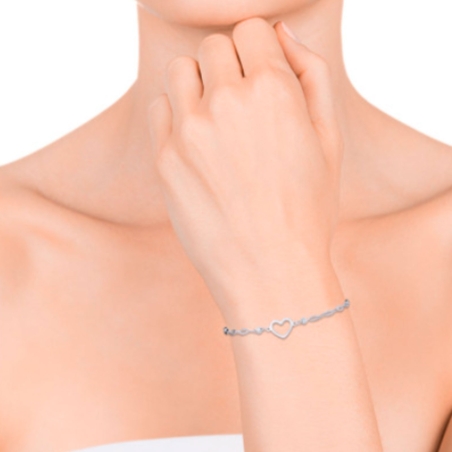 Pulsera Viceroy mujer plata de primera ley y motivo de corazón 1331P000-08