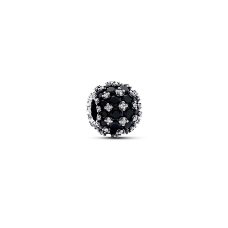 Charm Pandora Redondo Brillante en Pavé Negro 792630C04