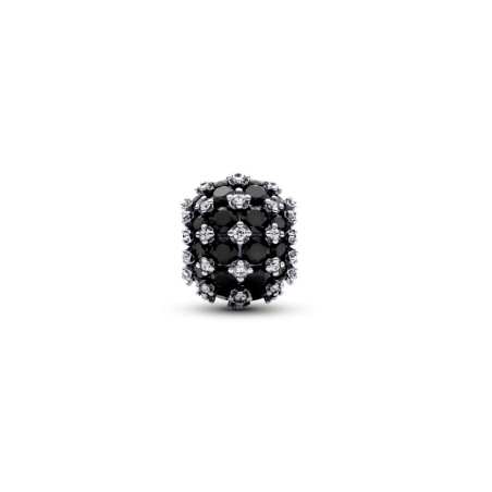 Charm Pandora Redondo Brillante en Pavé Negro 792630C04