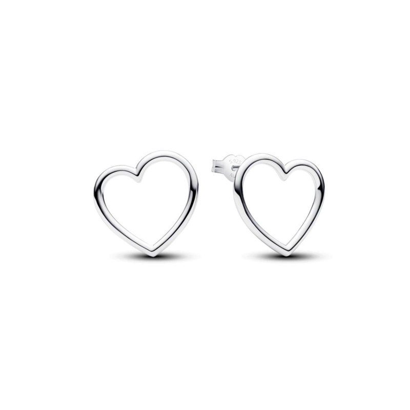 Pendientes Pandora de botón Corazón de Frente 293077C00