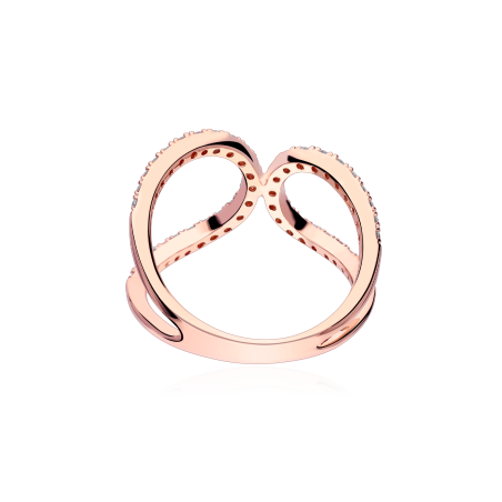 Anillo Oro rosa 18k y Diamantes 0.48cts "Cala"