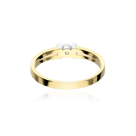 Anillo Oro Bicolor 18k y circonita "Carola"