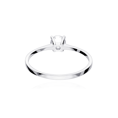 Anillo Solitario Oro Blanco "Elster"