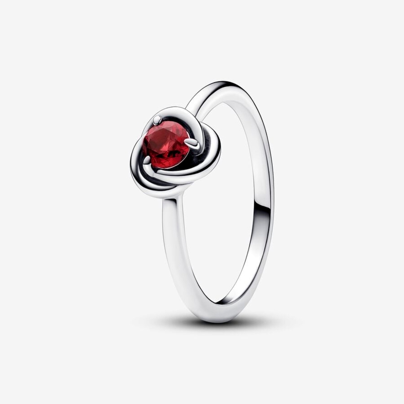 Anillo Pandora Círculo Eternity Rojo 192993C07