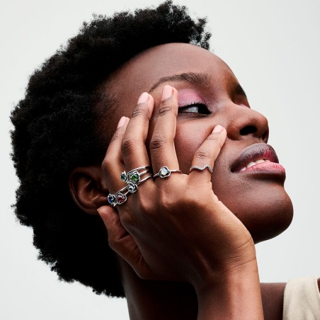 Anillo Pandora Círculo Eternity Rojo 192993C07