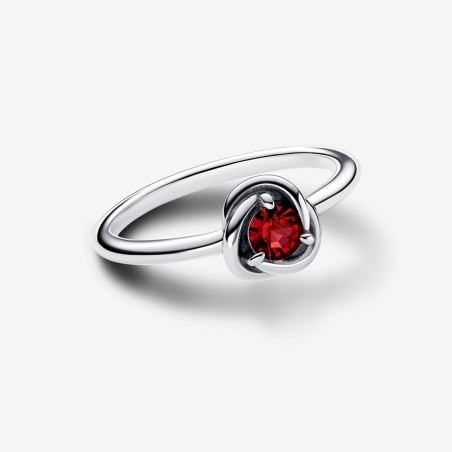 Anillo Pandora Círculo Eternity Rojo 192993C07