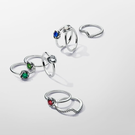 Anillo Pandora Círculo Eternity Rojo 192993C07