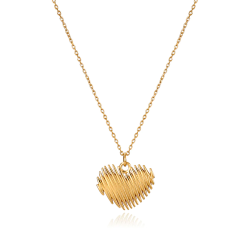 Collar Viceroy plata de ley con baño de oro y colgante en forma de corazón de mujer 13188C100-00