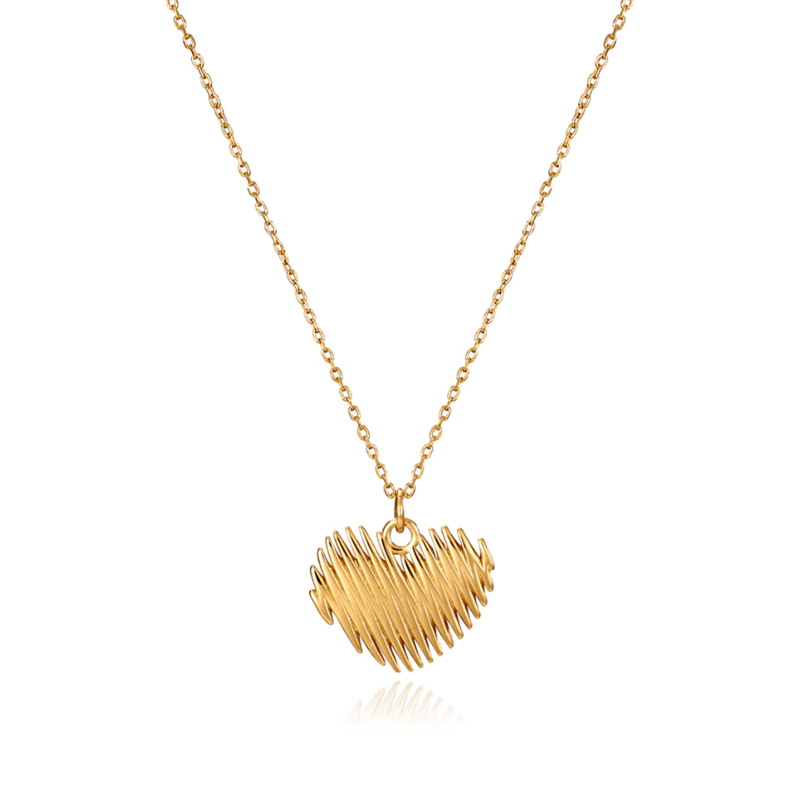 Collar Viceroy plata de ley con baño de oro y colgante en forma de corazón de mujer 13188C100-00
