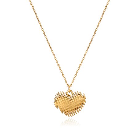 Collar Viceroy plata de ley con baño de oro y colgante en forma de corazón de mujer 13188C100-00
