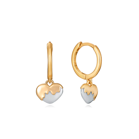 Pendientes Viceroy plata de ley baño oro y colgante de corazón con baño de oro y rodio de mujer 13187E100-00