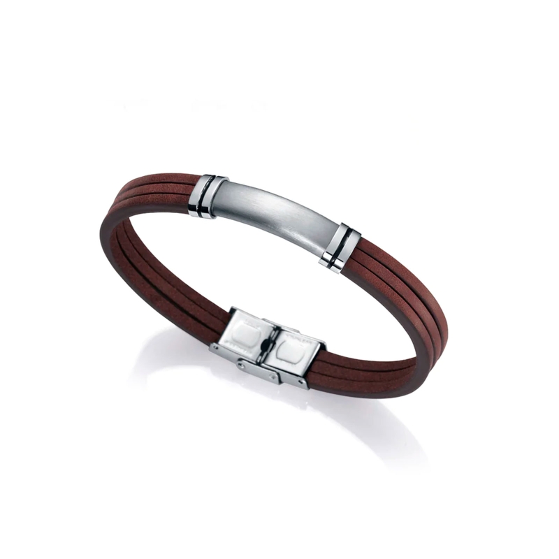 Pulsera Viceroy Air de acero ajustable con placa 1460P01000 - Joyerías