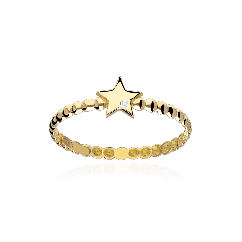 Anillo Oro 18k y diamante 0.004cts "Düben"