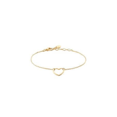 Pulsera Agatha Paris Filcoeur Corazón Plata Baño Oro 2490405-157-TU