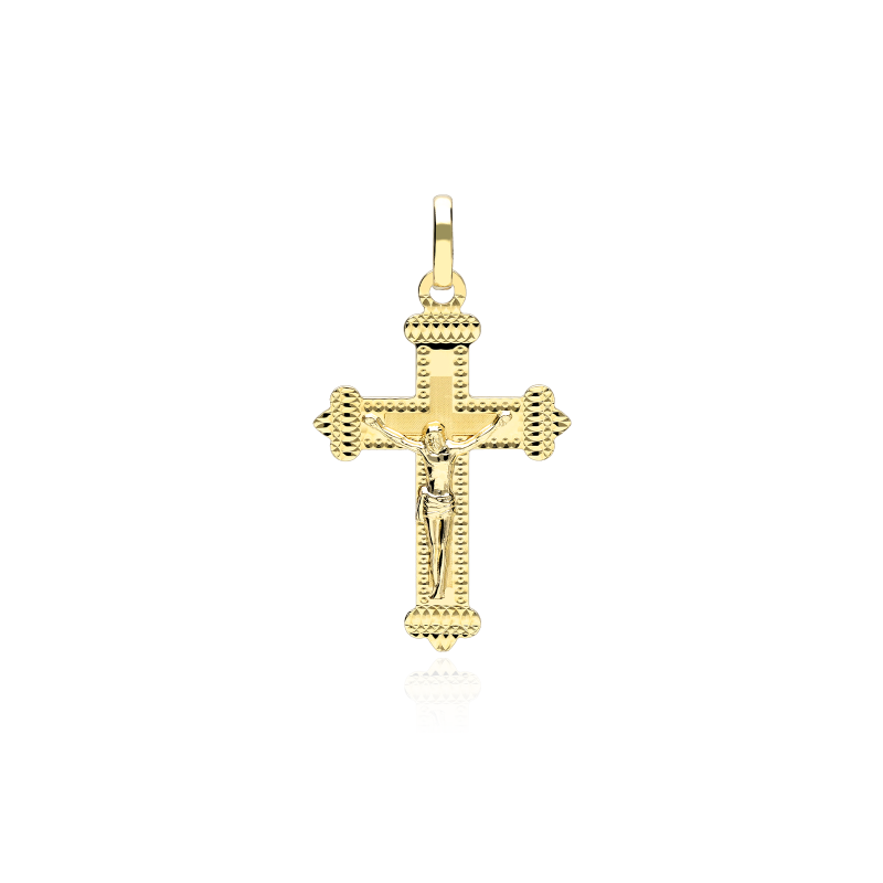 Colgante Cruz Cristo oro 18k