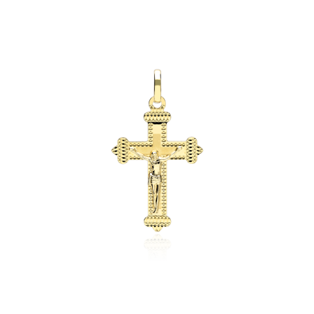 Colgante Cruz Cristo oro 18k