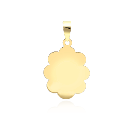 Medalla Virgen Niña de Oro Bicolor 18k
