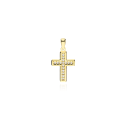 Cruz Oro 18k y circonitas "Berneck"