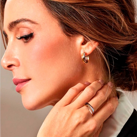 Pendientes Viceroy Entrelazados Tres Tonos 75320E01019 Pendientes Viceroy Entrelazados Tres Tonos 75320E01019