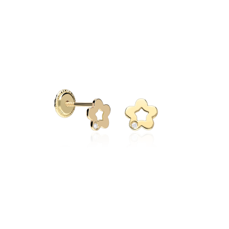 Pendientes Oro 18k y diamantes 0.01cts "Deri"