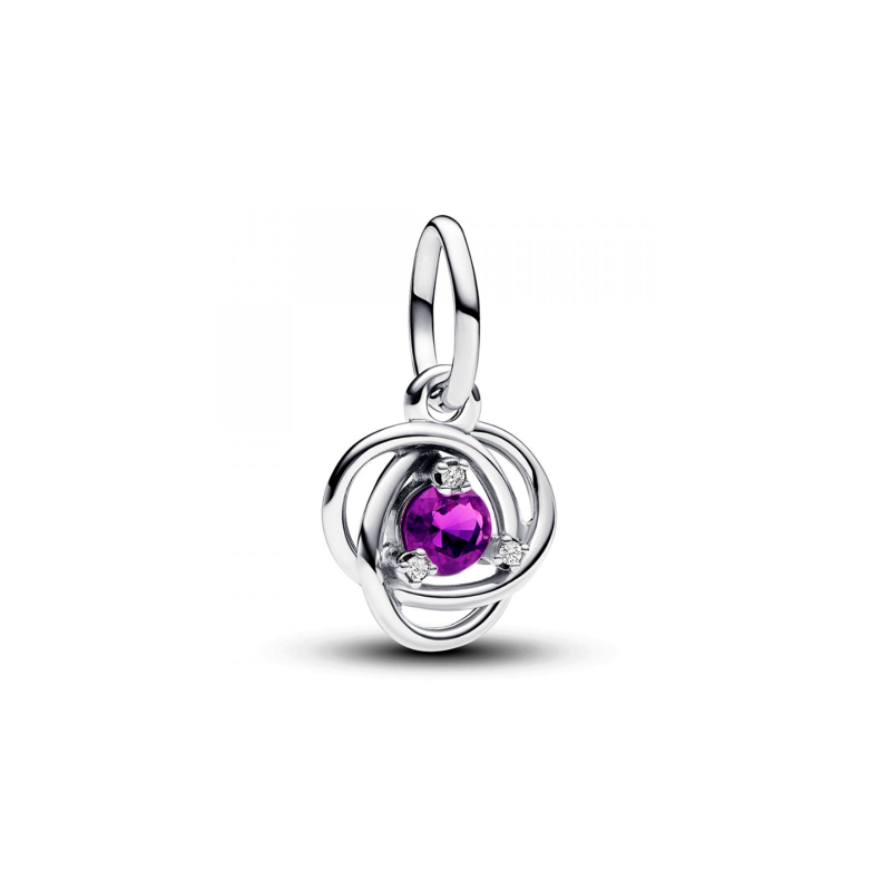 Charm Pandora Colgante en plata de ley Círculo Eternity Morado 793125C02