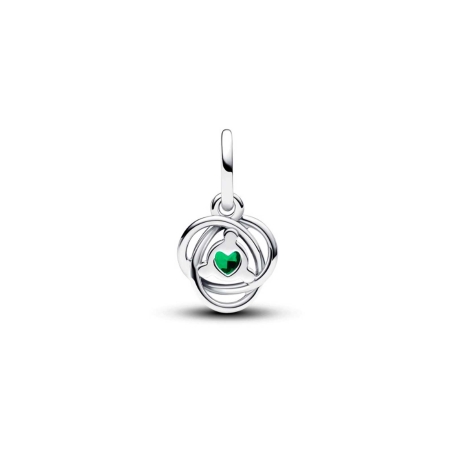 Charm Pandora Colgante Círculo de la Eternidad de Mayo verde 793125C05