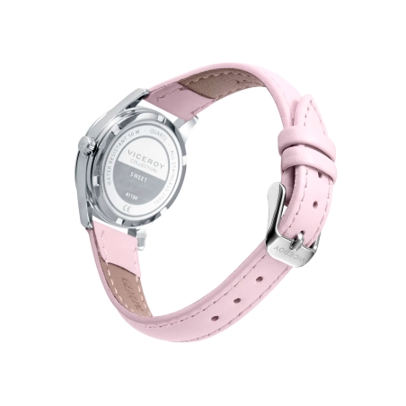 Reloj Viceroy Niña Acero y Piel Rosa + Pulsera de piel trenzada 41134-75