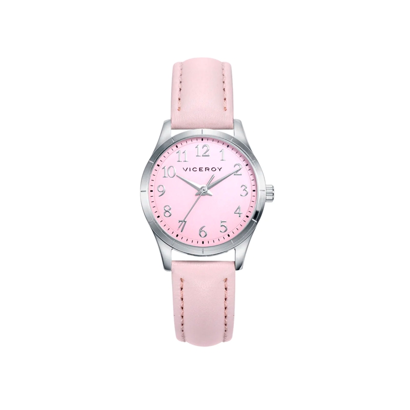 Reloj Viceroy Niña Acero y Piel Rosa + Pulsera de piel trenzada 41134-75