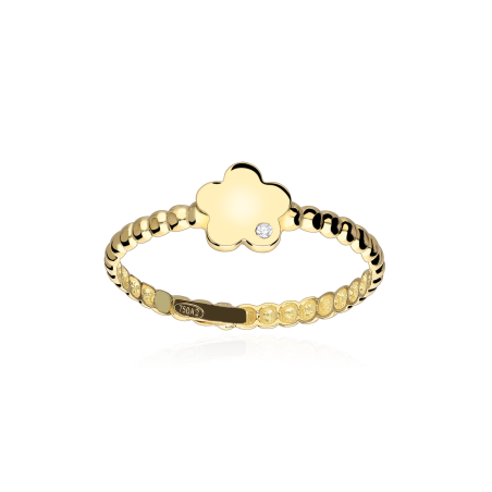 Anillo Oro 18k y diamante 0.05cts "Breisig"