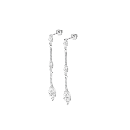 Pendientes Lotus plata mujer largos LP3684-4/1