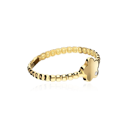 Anillo Oro 18k y diamante 0.05cts "Breisig"