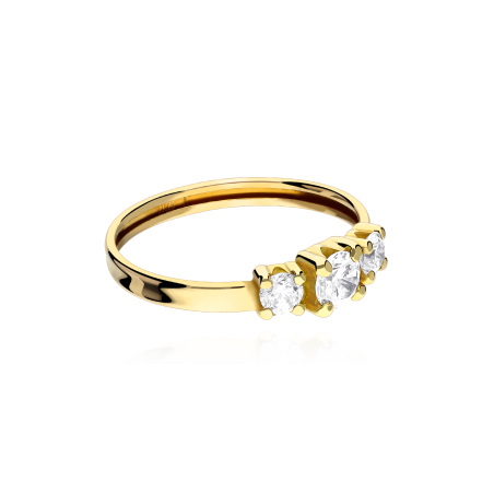 Anillo Oro 18k con tres Circonitas "Böhlen"