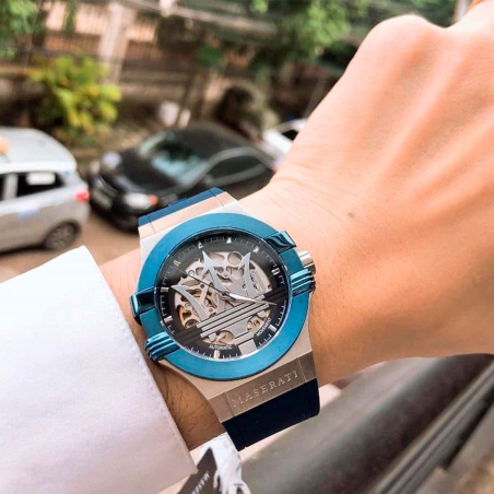 Reloj Maserati Potenza acero correa azul R8821108035