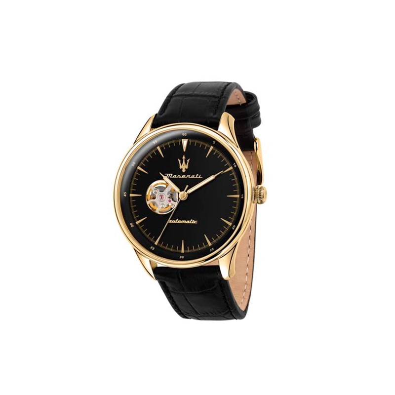 Reloj Maserati Tradizione Hombre Negro y Dorado Automático R8821146001 Reloj Maserati Tradizione Hombre Negro y Dorado Automático R8821146001