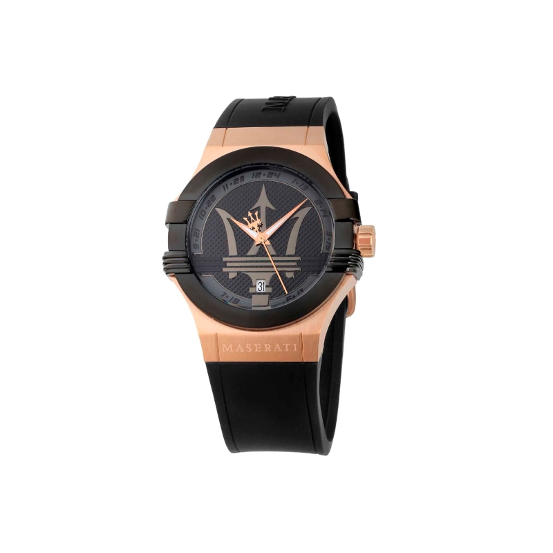 Reloj Maserati Potenza Hombre Negro y Rosado Analógico R8851108002