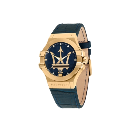 Reloj Maserati Potenza Hombre Analógico Dorado y Azul R8851108035