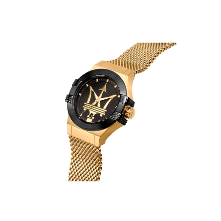 Reloj Maserati Potenza Hombre Analógico Dorado y negro R8853108006