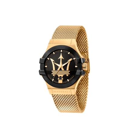Reloj Maserati Potenza Hombre Analógico Dorado y negro R8853108006