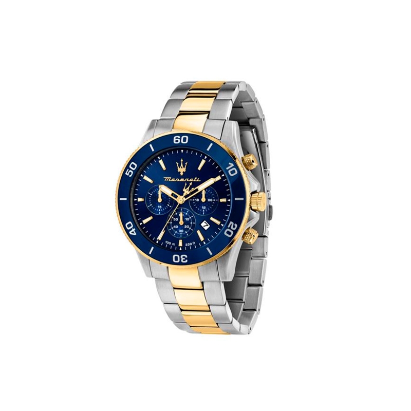 Reloj Maserati Competizione Hombre Plateado Dorado y Azul Cronógrafo R8873600006