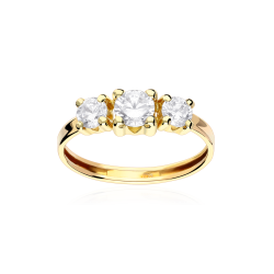 Anillo Oro 18k con Circonitas "Rappenau"