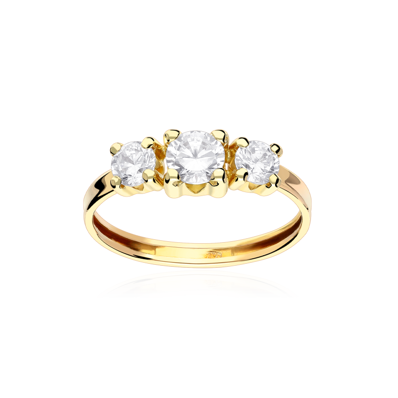 Anillo Oro 18k con Circonitas "Rappenau"